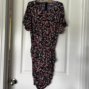 MICHAEL Michael Kors spring dress, navy with flowers, back zip. Size Small